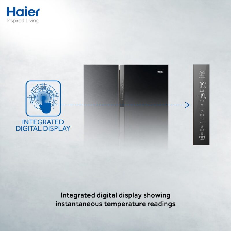 Haier Side by Side Refrigerator Twin Inverter HRF622IBS Connect Homes