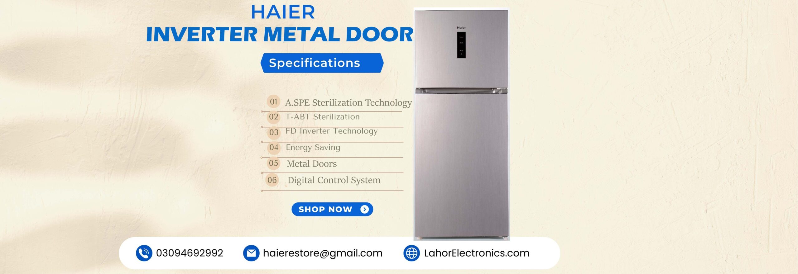 Haier Inverter Metal Door