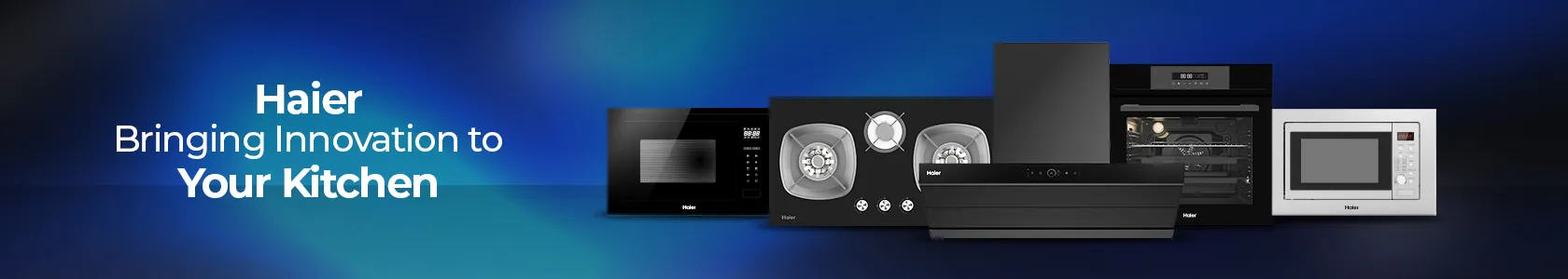 haier kitchen appliances hobs hoods oven banner